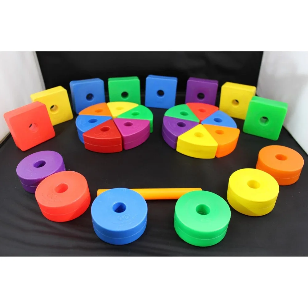 Vintage Fisher-Price Creative Blocks‎ Bold Chunky Stacking Sorting Toy 27 Pieces